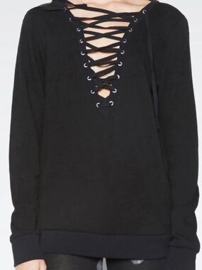 Lauren Moshi Heart Skull Sweat Shirt Size Medium